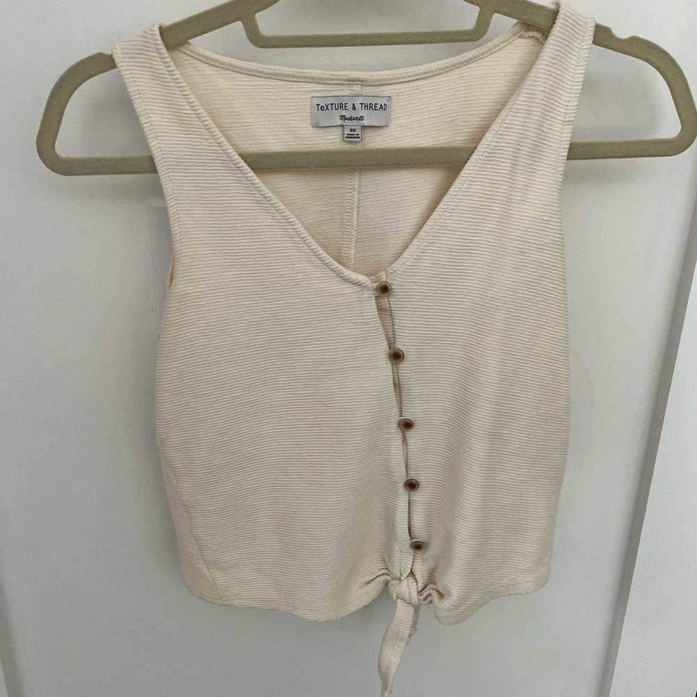 Madewell Cream Crop Top